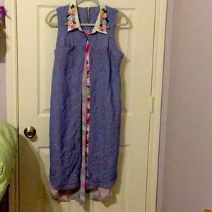 Button up floral vest